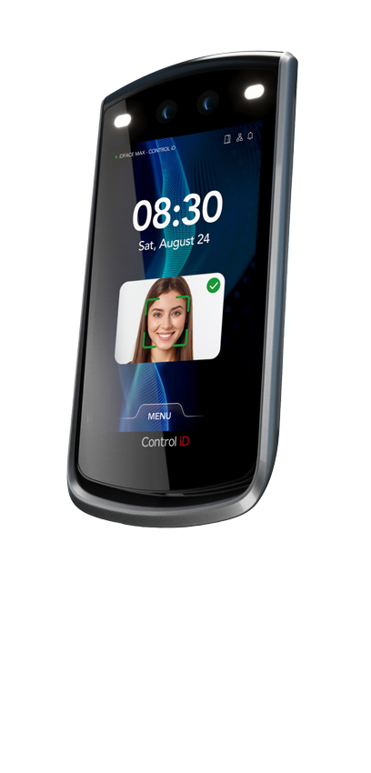 Control iD iDFace Max em perspectiva